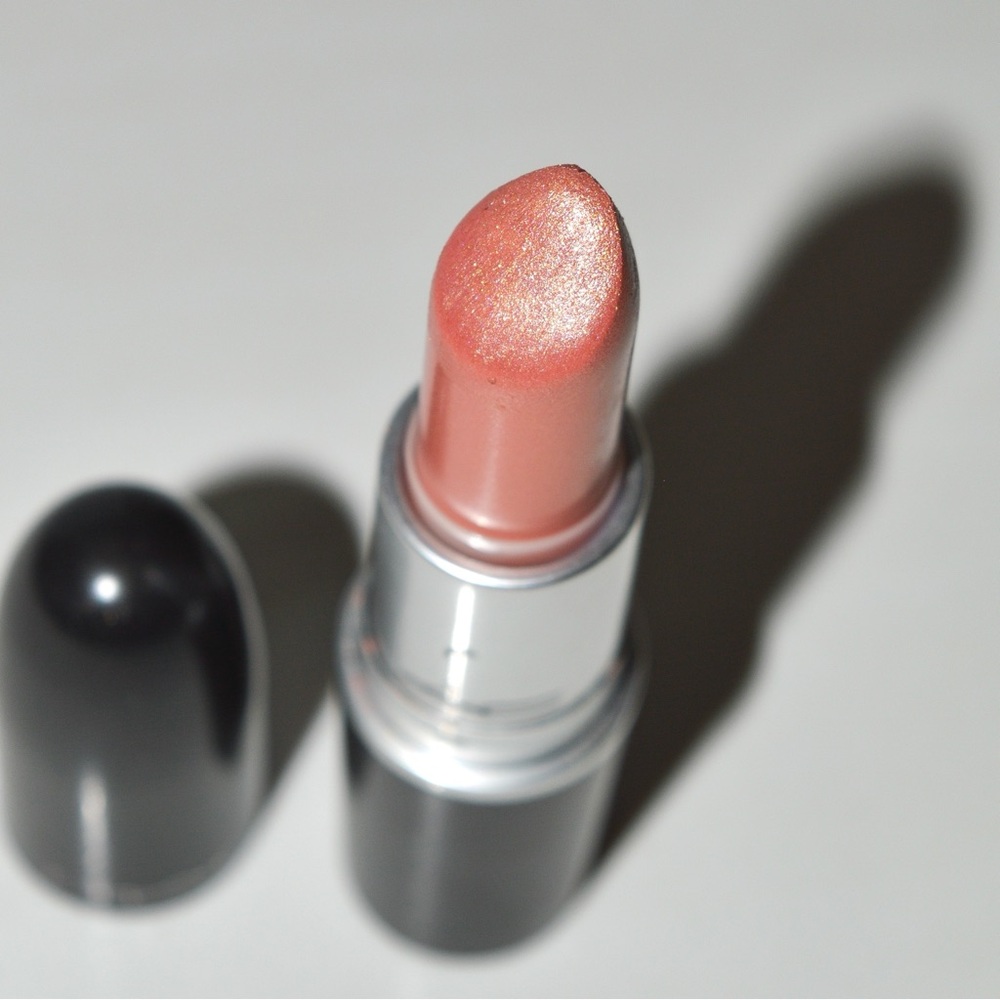 MAC Cosmetics *SANDY B* Lipstick Peach Pink with gold sheens VHTF Discontinued - Picture 5 of 10